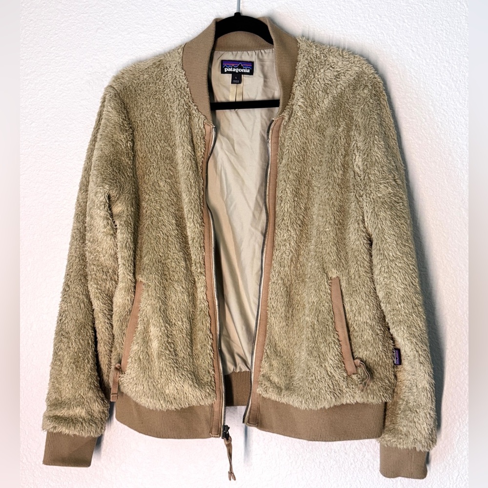 Patagonia fuzzy zip-up jacket